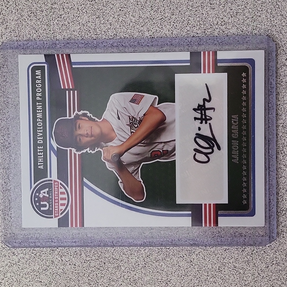 2023 Panini USA Stars and Stripes Athelete Development Program Aaron Garcia Auto